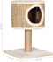 vidaXL - Kattenmeubel - met - huis - en - krabpaal - 52 - cm - zeegras