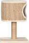 vidaXL - Kattenmeubel - met - huis - en - krabpaal - 52 - cm - zeegras