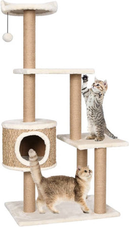 vidaXL - Kattenmeubel - met - krabpalen - 123 - cm - zeegras
