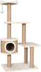 vidaXL - Kattenmeubel - met - krabpalen - 123 - cm - zeegras