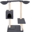 vidaXL - Kattenmeubel - met - krabpalen - 82 - cm - donkergrijs