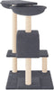 vidaXL - Kattenmeubel - met - krabpalen - 82 - cm - donkergrijs