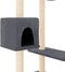 vidaXL - Kattenmeubel - met - krabpalen - 82 - cm - donkergrijs