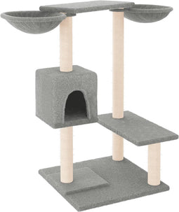 vidaXL - Kattenmeubel - met - krabpalen - 82 - cm - lichtgrijs
