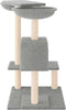 vidaXL - Kattenmeubel - met - krabpalen - 82 - cm - lichtgrijs