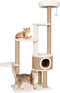 vidaXL - Kattenmeubel - met - luxe - kussen - en - krabpalen - 148 - cm - zeegras