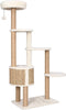 vidaXL - Kattenmeubel - met - luxe - kussen - en - krabpalen - 148 - cm - zeegras