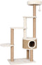 vidaXL - Kattenmeubel - met - luxe - kussen - en - krabpalen - 148 - cm - zeegras