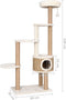 vidaXL - Kattenmeubel - met - luxe - kussen - en - krabpalen - 148 - cm - zeegras