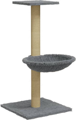 vidaXL - Kattenmeubel - met - sisal - krabpaal - 74 - cm - lichtgrijs