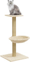 vidaXL - Kattenmeubel - met - sisal - krabpaal - 74 - cm - lichtgrijs