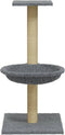 vidaXL - Kattenmeubel - met - sisal - krabpaal - 74 - cm - lichtgrijs