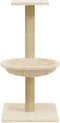 vidaXL - Kattenmeubel - met - sisal - krabpaal - 74 - cm - lichtgrijs