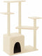 vidaXL - Kattenmeubel - met - sisal - krabpalen - 107,5 - cm - crèmekleurig