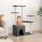 vidaXL - Kattenmeubel - met - sisal - krabpalen - 107,5 - cm - donkergrijs