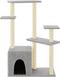 vidaXL - Kattenmeubel - met - sisal - krabpalen - 107,5 - cm - lichtgrijs