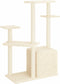 vidaXL - Kattenmeubel - met - sisal - krabpalen - 107,5 - cm - crèmekleurig