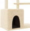 vidaXL - Kattenmeubel - met - sisal - krabpalen - 107,5 - cm - crèmekleurig