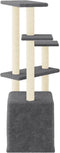 vidaXL - Kattenmeubel - met - sisal - krabpalen - 107,5 - cm - donkergrijs