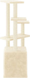 vidaXL - Kattenmeubel - met - sisal - krabpalen - 107,5 - cm - crèmekleurig