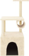 vidaXL - Kattenmeubel - met - sisal - krabpalen - 109,5 - cm - crèmekleurig