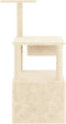 vidaXL - Kattenmeubel - met - sisal - krabpalen - 109,5 - cm - crèmekleurig