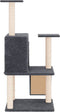 vidaXL - Kattenmeubel - met - sisal - krabpalen - 109 - cm - donkergrijs