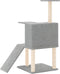 vidaXL - Kattenmeubel - met - sisal - krabpalen - 109 - cm - lichtgrijs