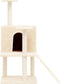 vidaXL - Kattenmeubel - met - sisal - krabpalen - 109 - cm - crèmekleurig