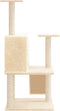 vidaXL - Kattenmeubel - met - sisal - krabpalen - 109 - cm - crèmekleurig