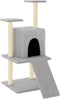 vidaXL - Kattenmeubel - met - sisal - krabpalen - 110 - cm - lichtgrijs