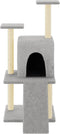 vidaXL - Kattenmeubel - met - sisal - krabpalen - 110 - cm - lichtgrijs
