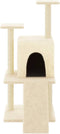 vidaXL - Kattenmeubel - met - sisal - krabpalen - 110 - cm - crèmekleurig
