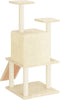 vidaXL - Kattenmeubel - met - sisal - krabpalen - 110 - cm - crèmekleurig