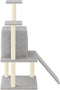 vidaXL - Kattenmeubel - met - sisal - krabpalen - 110 - cm - lichtgrijs