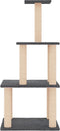 vidaXL - Kattenmeubel - met - sisal - krabpalen - 111 - cm - donkergrijs