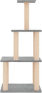 vidaXL - Kattenmeubel - met - sisal - krabpalen - 111 - cm - lichtgrijs