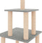 vidaXL - Kattenmeubel - met - sisal - krabpalen - 111 - cm - lichtgrijs
