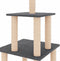 vidaXL - Kattenmeubel - met - sisal - krabpalen - 111 - cm - donkergrijs