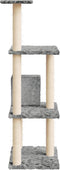 vidaXL - Kattenmeubel - met - sisal - krabpalen - 119 - cm - lichtgrijs
