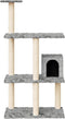 vidaXL - Kattenmeubel - met - sisal - krabpalen - 119 - cm - lichtgrijs