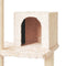 vidaXL - Kattenmeubel - met - sisal - krabpalen - 119 - cm - lichtgrijs