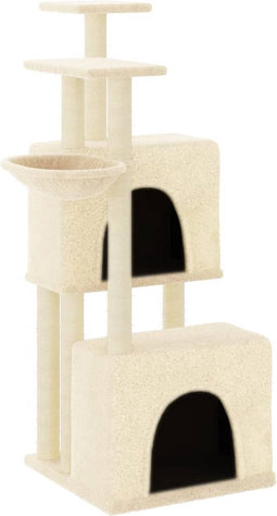 vidaXL - Kattenmeubel - met - sisal - krabpalen - 122 - cm - crèmekleurig
