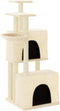 vidaXL - Kattenmeubel - met - sisal - krabpalen - 122 - cm - crèmekleurig