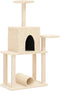 vidaXL - Kattenmeubel - met - sisal - krabpalen - 122 - cm - crèmekleurig