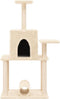 vidaXL - Kattenmeubel - met - sisal - krabpalen - 122 - cm - crèmekleurig
