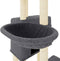 vidaXL - Kattenmeubel - met - sisal - krabpalen - 122 - cm - donkergrijs