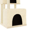 vidaXL - Kattenmeubel - met - sisal - krabpalen - 122 - cm - crèmekleurig