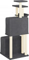 vidaXL - Kattenmeubel - met - sisal - krabpalen - 122 - cm - donkergrijs