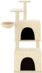vidaXL - Kattenmeubel - met - sisal - krabpalen - 122 - cm - crèmekleurig